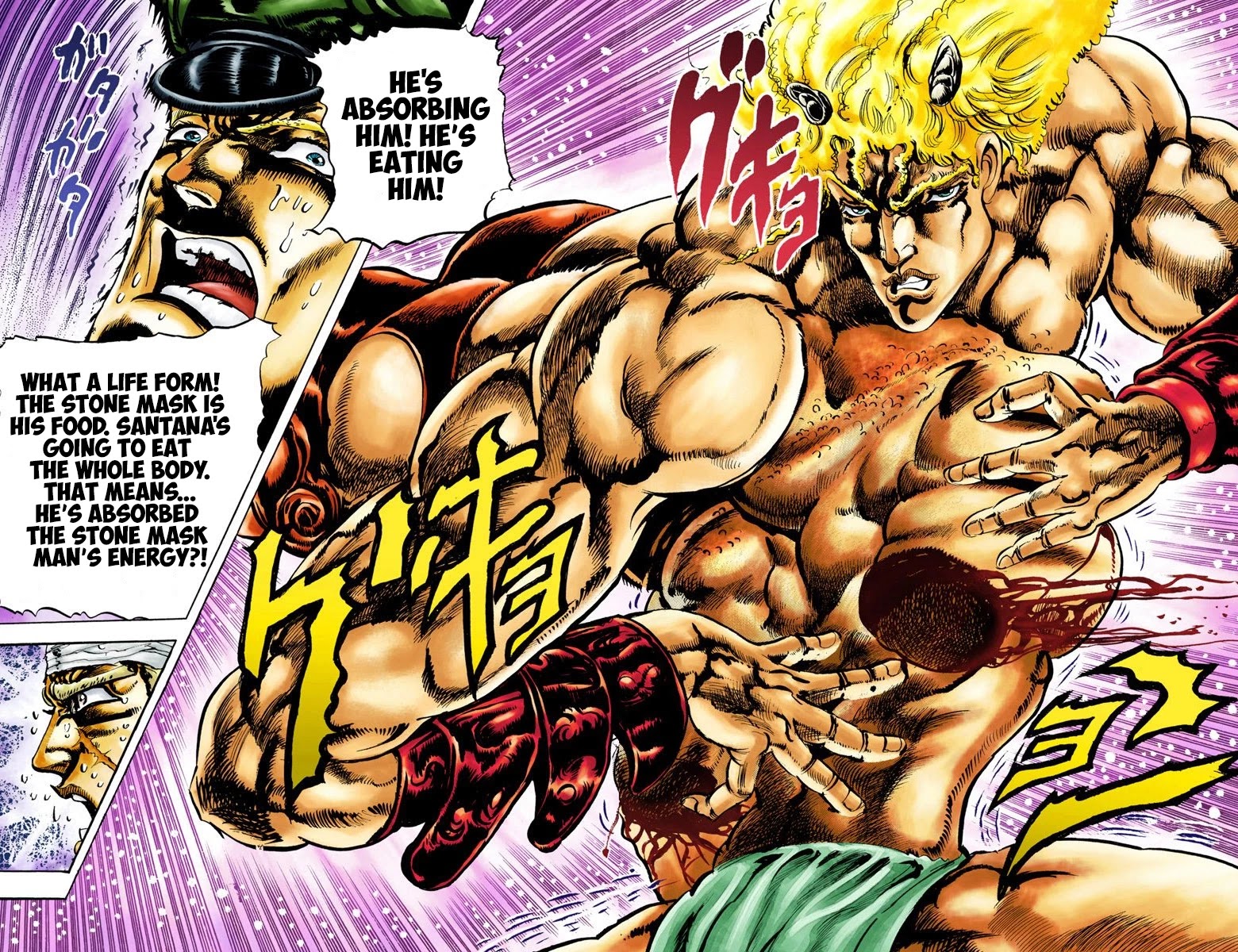 JoJo's Bizarre Adventure Part 2 - Battle Tendency (Official Colored) Chapter 10 page 17 - Chapter 10: "Man in the Column" Vs. Man with the Stone Mask
