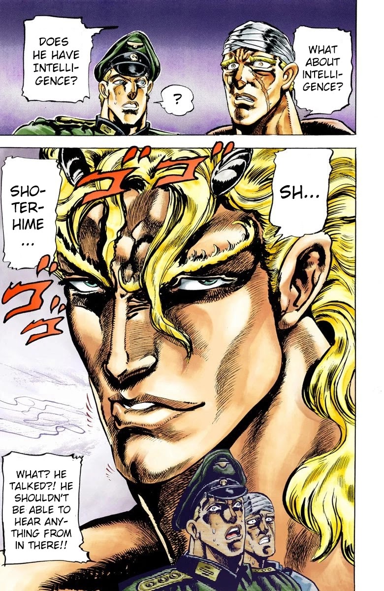 JoJo's Bizarre Adventure Part 2 - Battle Tendency (Official Colored) Chapter 11 page 19 - Chapter 11: The Tracker in the Desert