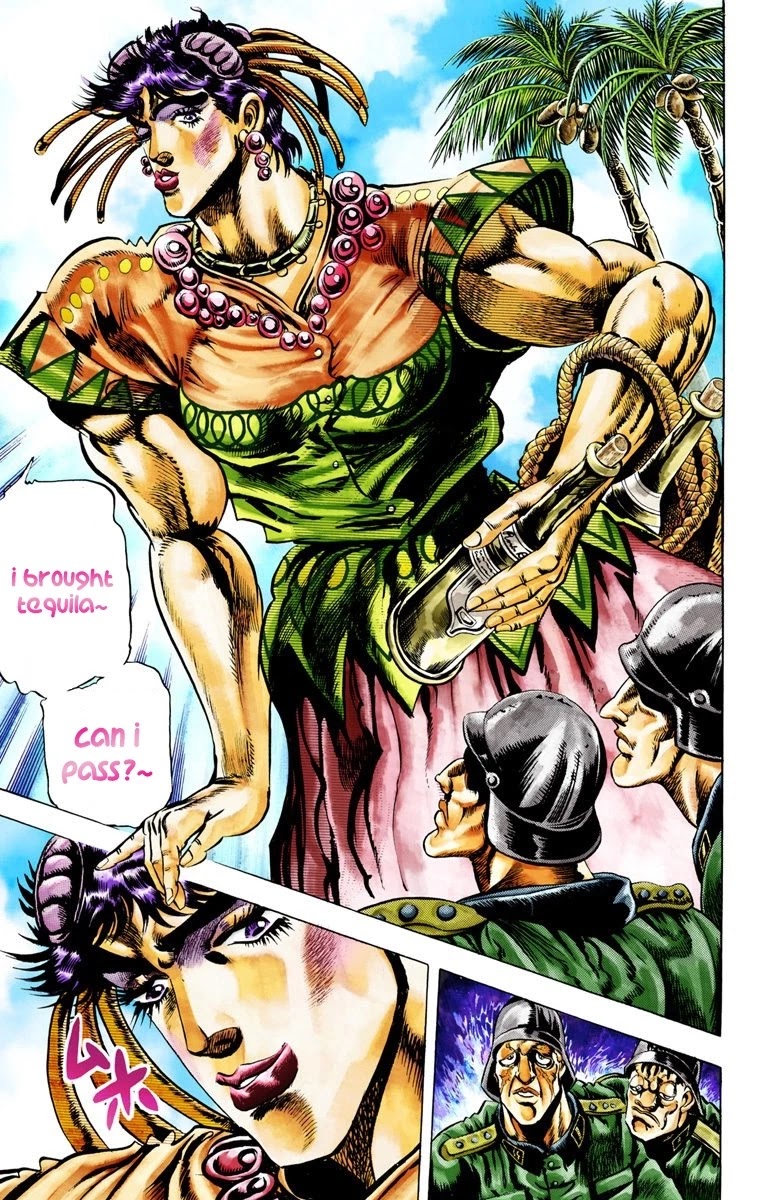 JoJo's Bizarre Adventure Part 2 - Battle Tendency (Official Colored) Chapter 12 page 10 - Chapter 12: Santana's Vanishing