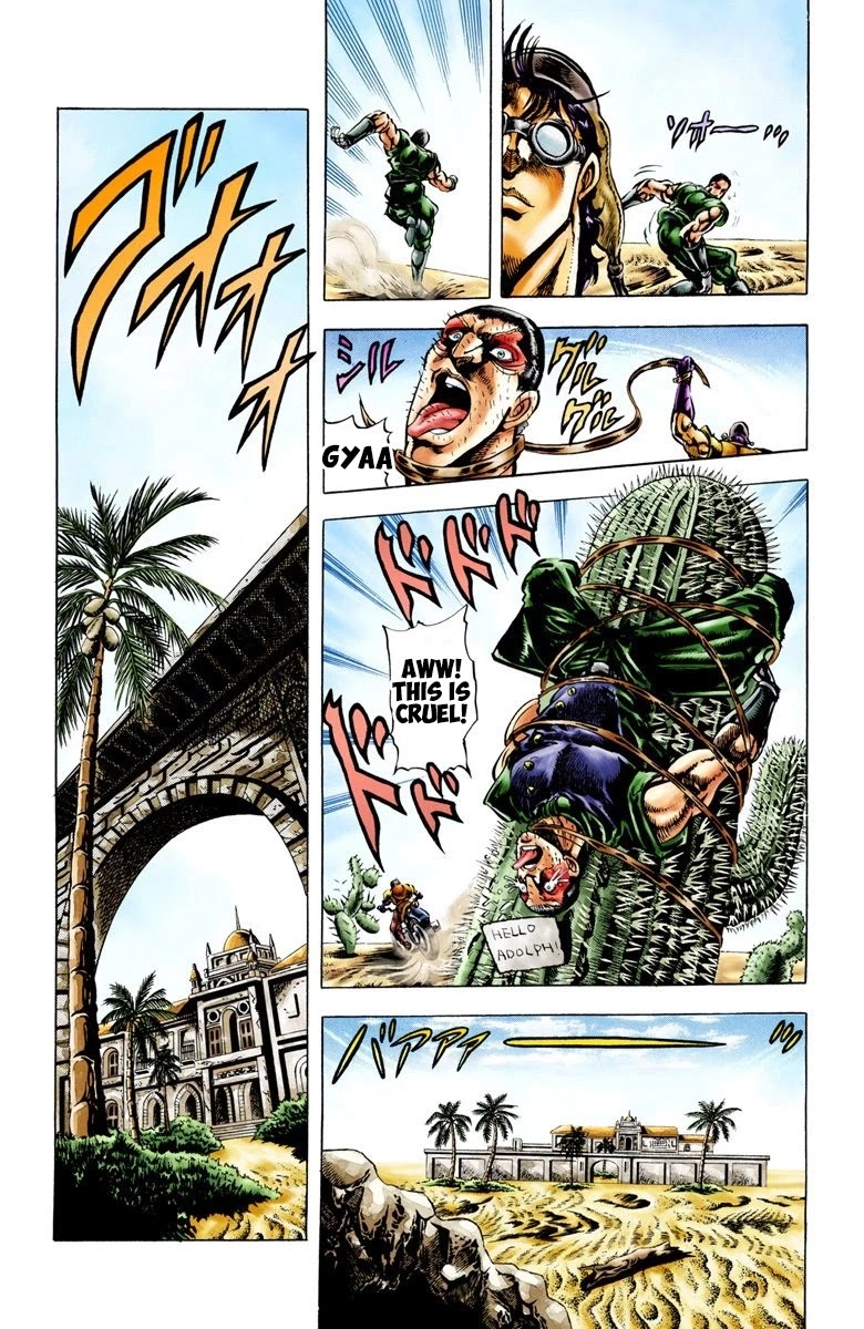 JoJo's Bizarre Adventure Part 2 - Battle Tendency (Official Colored) Chapter 12 page 6 - Chapter 12: Santana's Vanishing