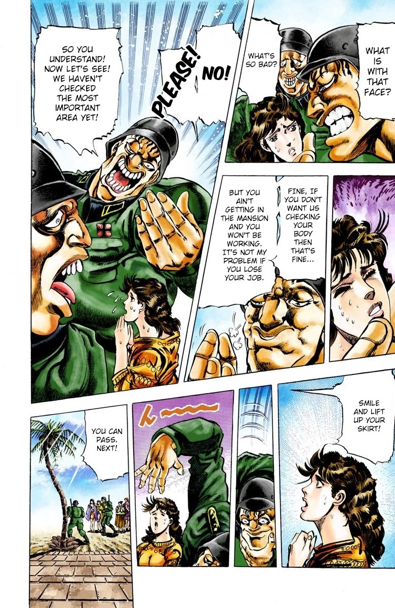 JoJo's Bizarre Adventure Part 2 - Battle Tendency (Official Colored) Chapter 12 page 9 - Chapter 12: Santana's Vanishing