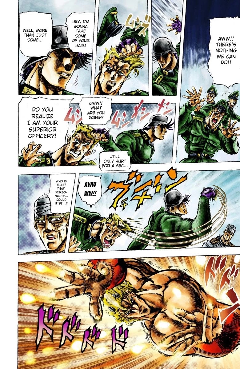JoJo's Bizarre Adventure Part 2 - Battle Tendency (Official Colored) Chapter 13 page 14 - Chapter 13: JoJo Vs. The Ultimate Life-form