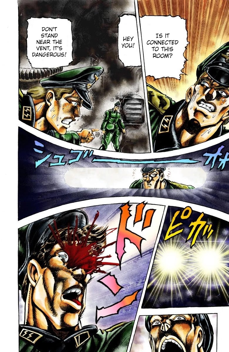 JoJo's Bizarre Adventure Part 2 - Battle Tendency (Official Colored) Chapter 13 page 4 - Chapter 13: JoJo Vs. The Ultimate Life-form