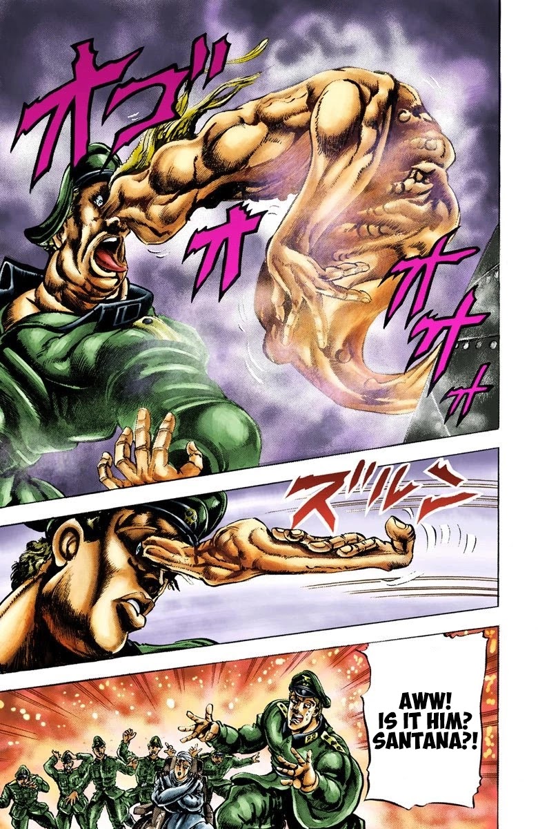 JoJo's Bizarre Adventure Part 2 - Battle Tendency (Official Colored) Chapter 13 page 5 - Chapter 13: JoJo Vs. The Ultimate Life-form