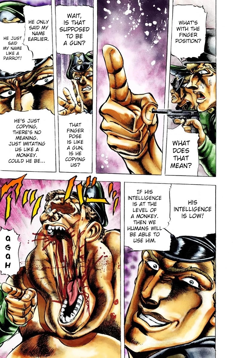 JoJo's Bizarre Adventure Part 2 - Battle Tendency (Official Colored) Chapter 13 page 9 - Chapter 13: JoJo Vs. The Ultimate Life-form