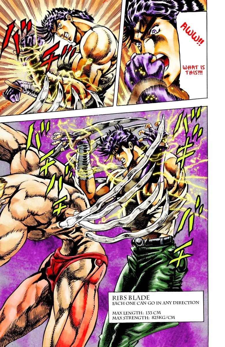 JoJo's Bizarre Adventure Part 2 - Battle Tendency (Official Colored) Chapter 14 page 12 - Chapter 14: The Ripple and the Ultimate Life-form