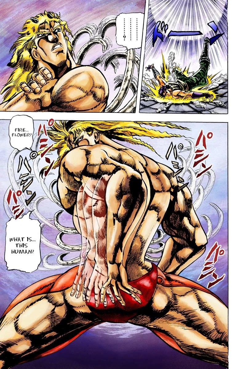 JoJo's Bizarre Adventure Part 2 - Battle Tendency (Official Colored) Chapter 14 page 14 - Chapter 14: The Ripple and the Ultimate Life-form
