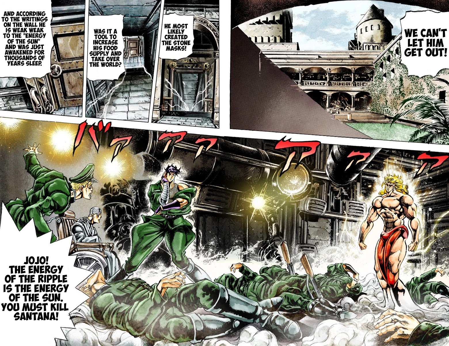 JoJo's Bizarre Adventure Part 2 - Battle Tendency (Official Colored) Chapter 14 page 2 - Chapter 14: The Ripple and the Ultimate Life-form