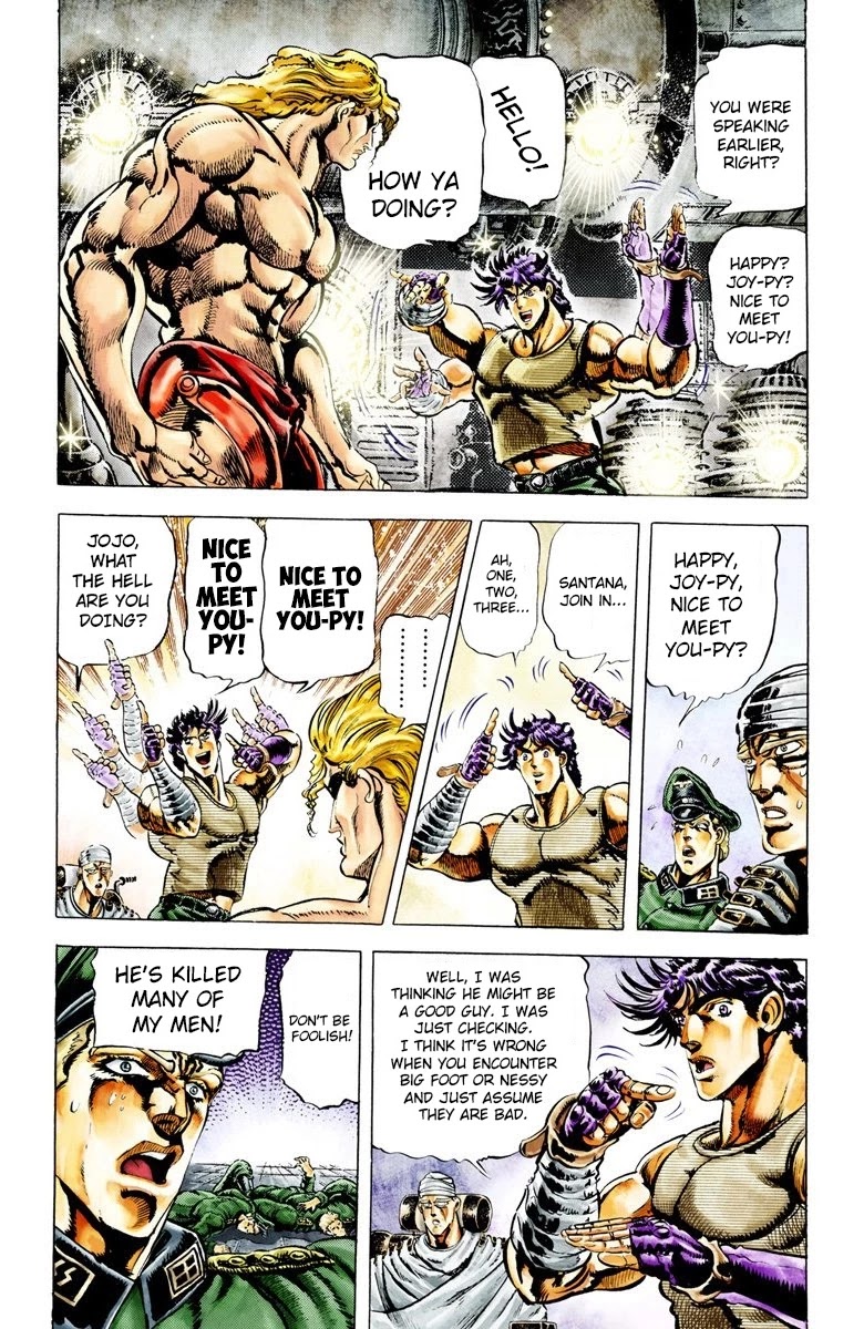 JoJo's Bizarre Adventure Part 2 - Battle Tendency (Official Colored) Chapter 14 page 5 - Chapter 14: The Ripple and the Ultimate Life-form
