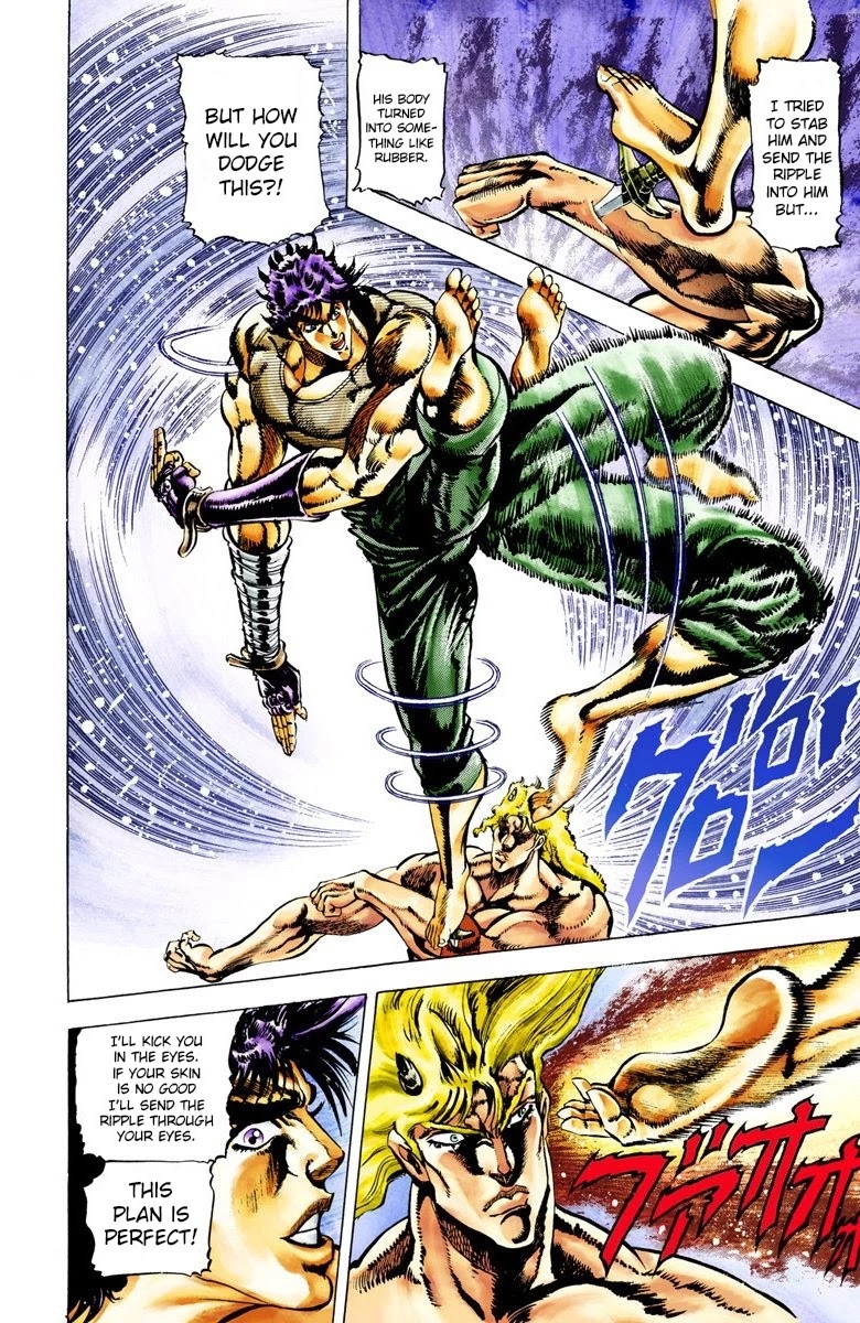 JoJo's Bizarre Adventure Part 2 - Battle Tendency (Official Colored) Chapter 15 page 10 - Chapter 15: The Perfect Plan!