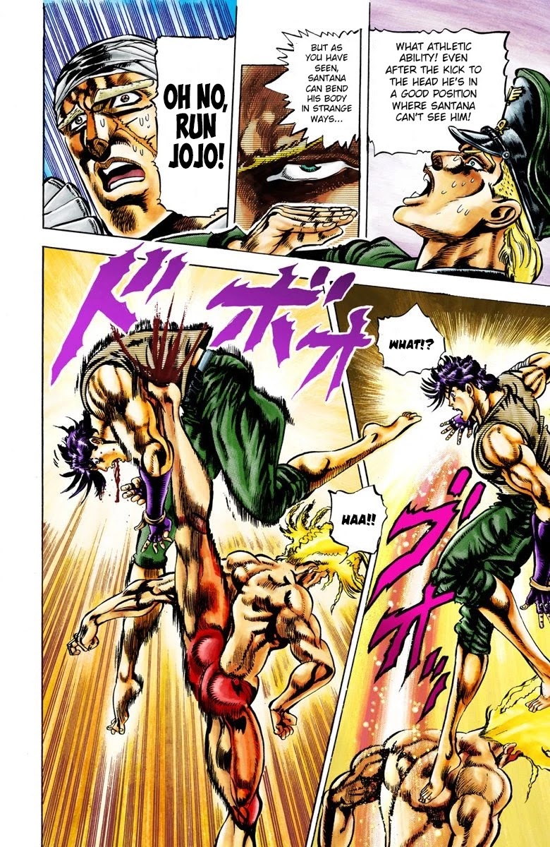 JoJo's Bizarre Adventure Part 2 - Battle Tendency (Official Colored) Chapter 15 page 12 - Chapter 15: The Perfect Plan!