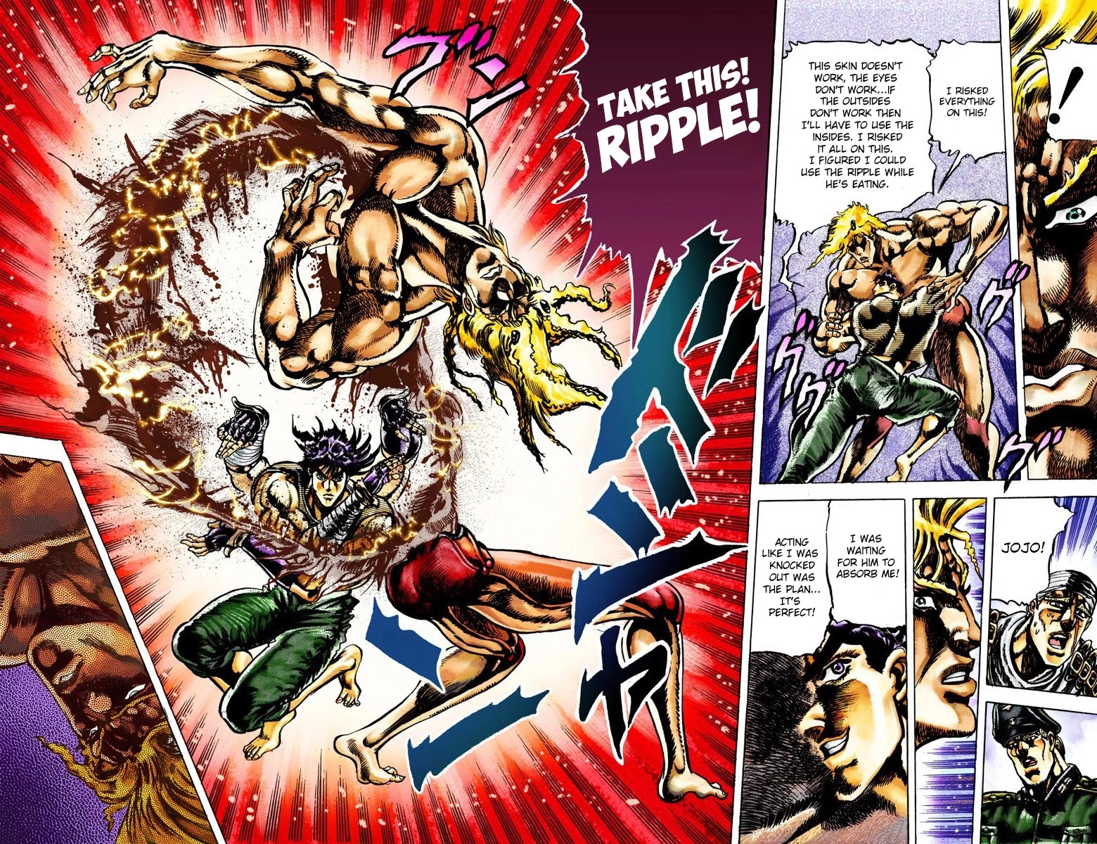 JoJo's Bizarre Adventure Part 2 - Battle Tendency (Official Colored) Chapter 15 page 17 - Chapter 15: The Perfect Plan!