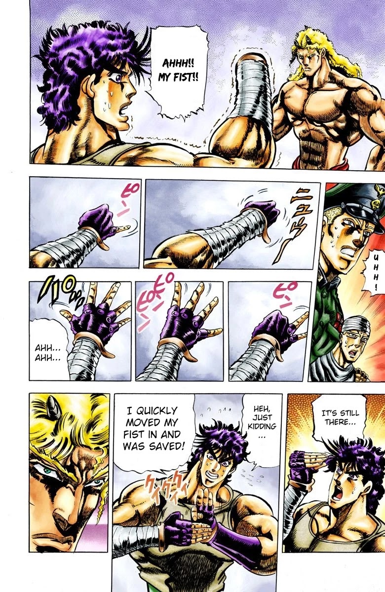 JoJo's Bizarre Adventure Part 2 - Battle Tendency (Official Colored) Chapter 15 page 4 - Chapter 15: The Perfect Plan!