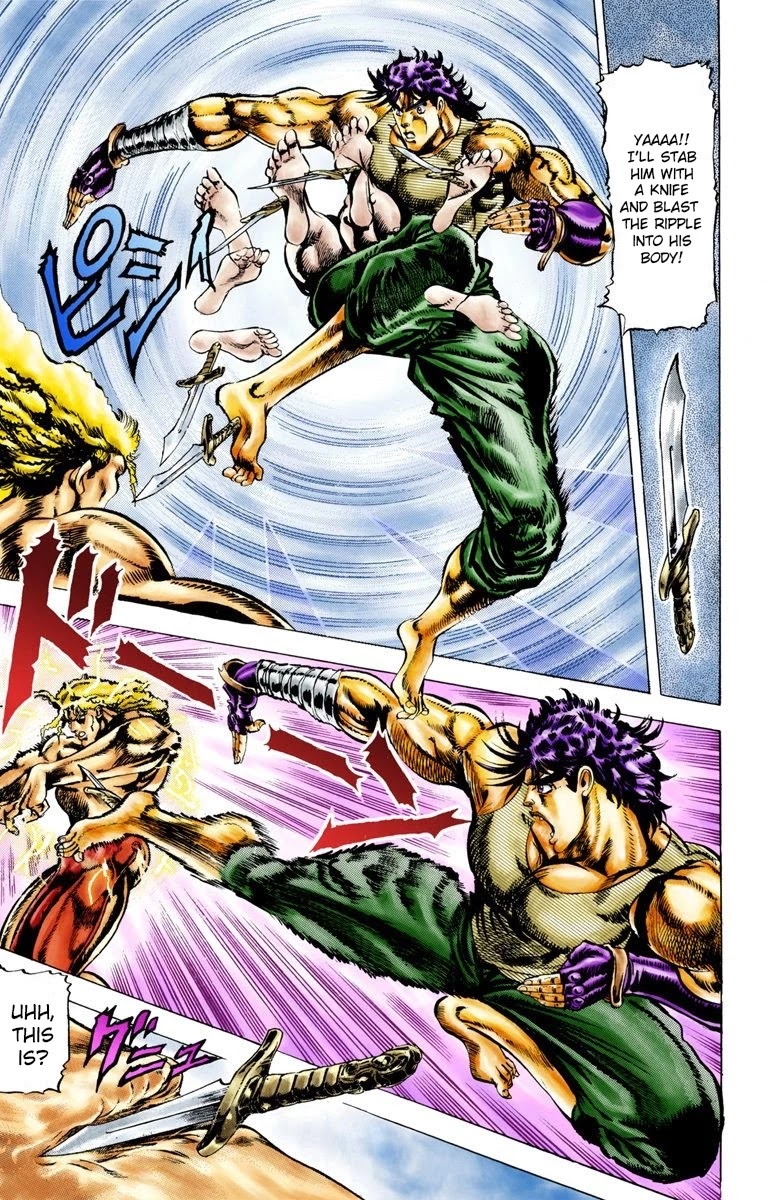 JoJo's Bizarre Adventure Part 2 - Battle Tendency (Official Colored) Chapter 15 page 9 - Chapter 15: The Perfect Plan!