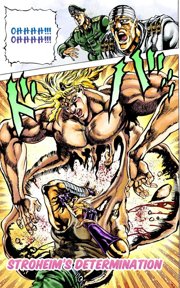 JoJo's Bizarre Adventure Part 2 - Battle Tendency (Official Colored) Chapter 16 page 1 - Chapter 16: Stroheim's Determination