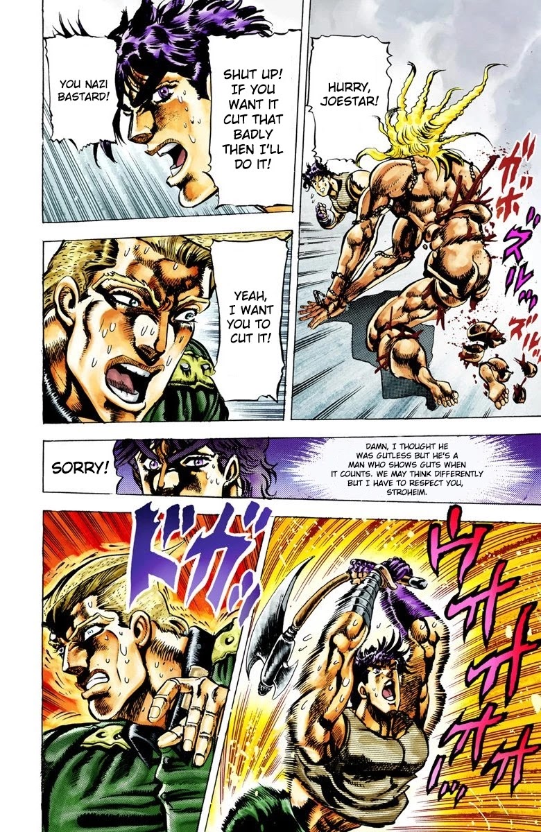 JoJo's Bizarre Adventure Part 2 - Battle Tendency (Official Colored) Chapter 16 page 17 - Chapter 16: Stroheim's Determination