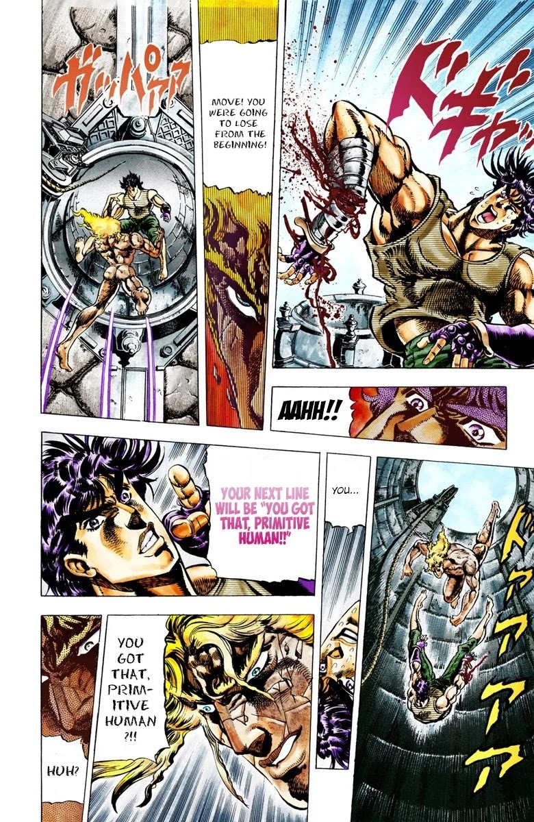 JoJo's Bizarre Adventure Part 2 - Battle Tendency (Official Colored) Chapter 17 page 14 - Chapter 17: The End of a Proud Man