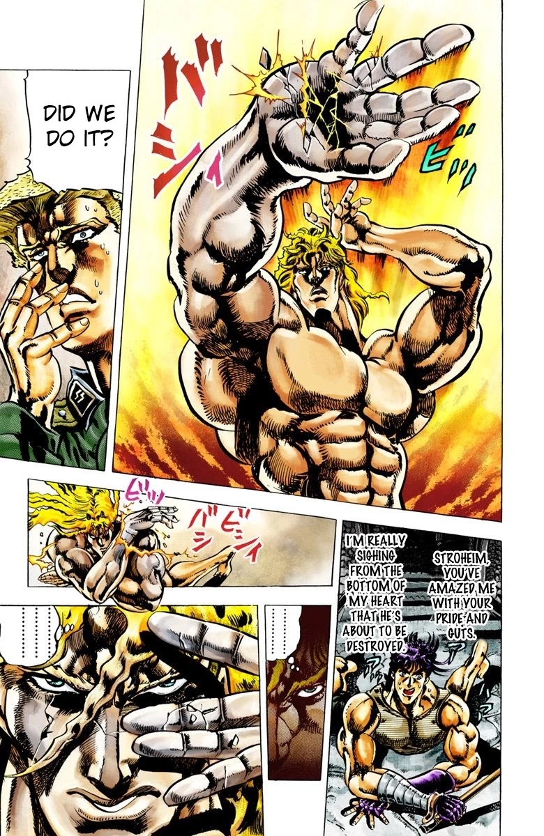 JoJo's Bizarre Adventure Part 2 - Battle Tendency (Official Colored) Chapter 17 page 2 - Chapter 17: The End of a Proud Man