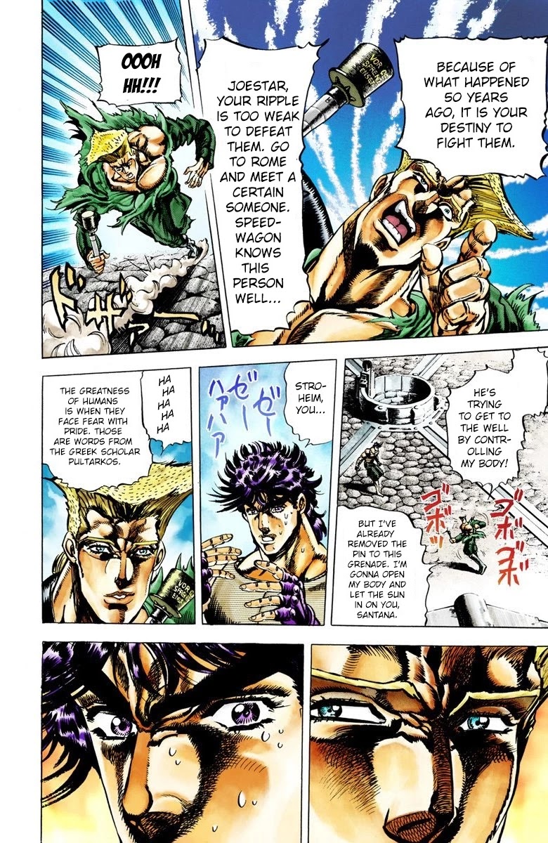 JoJo's Bizarre Adventure Part 2 - Battle Tendency (Official Colored) Chapter 17 page 8 - Chapter 17: The End of a Proud Man
