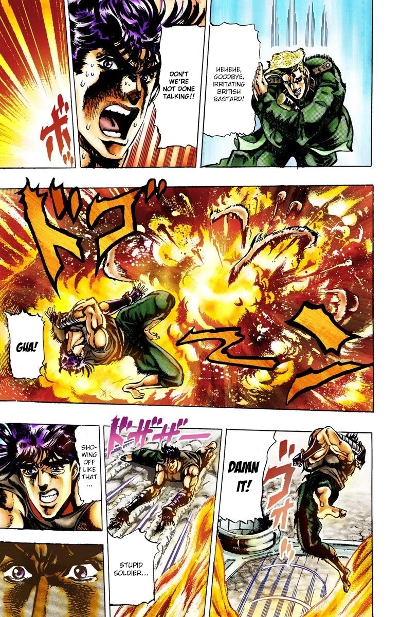 JoJo's Bizarre Adventure Part 2 - Battle Tendency (Official Colored) Chapter 17 page 9 - Chapter 17: The End of a Proud Man