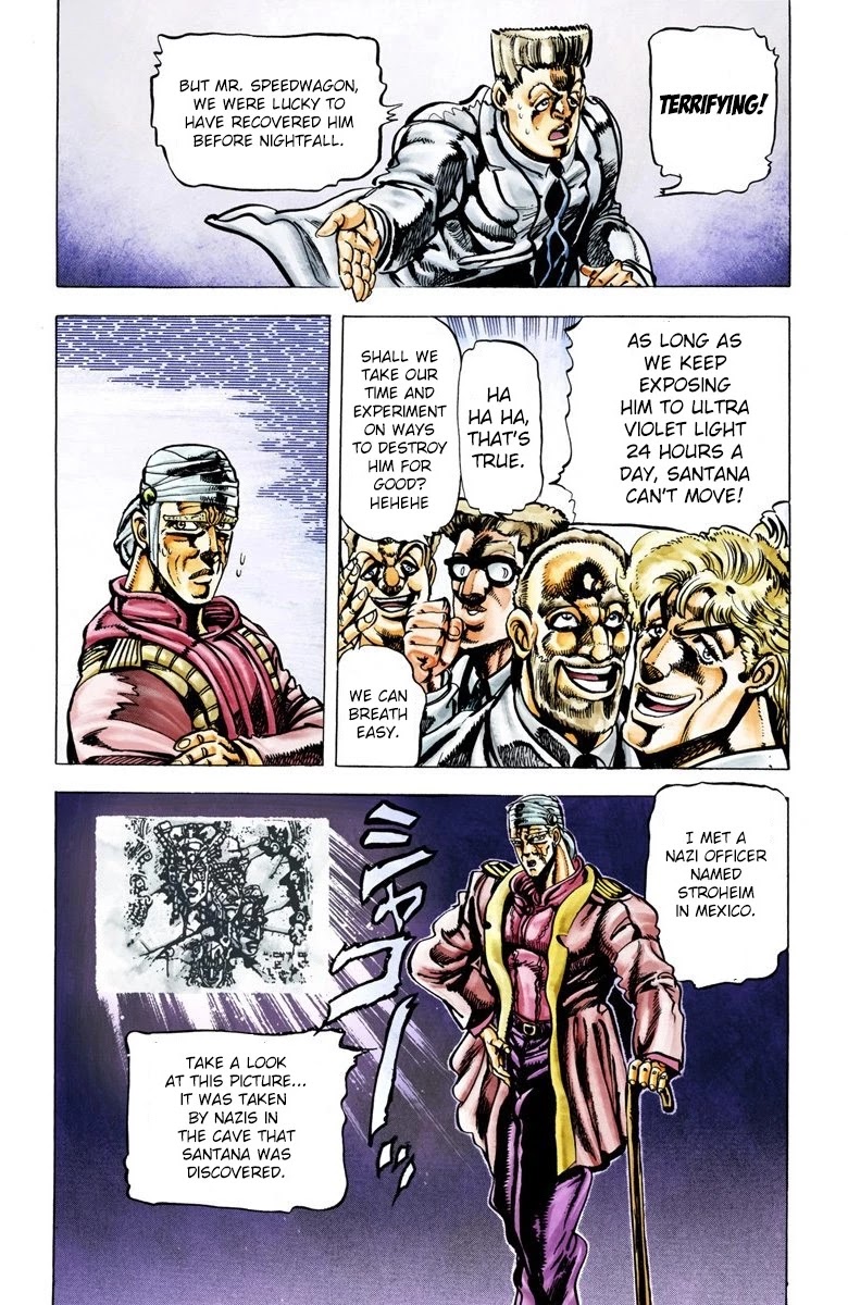 JoJo's Bizarre Adventure Part 2 - Battle Tendency (Official Colored) Chapter 18 page 5 - Chapter 18: The Spaghetti Battle