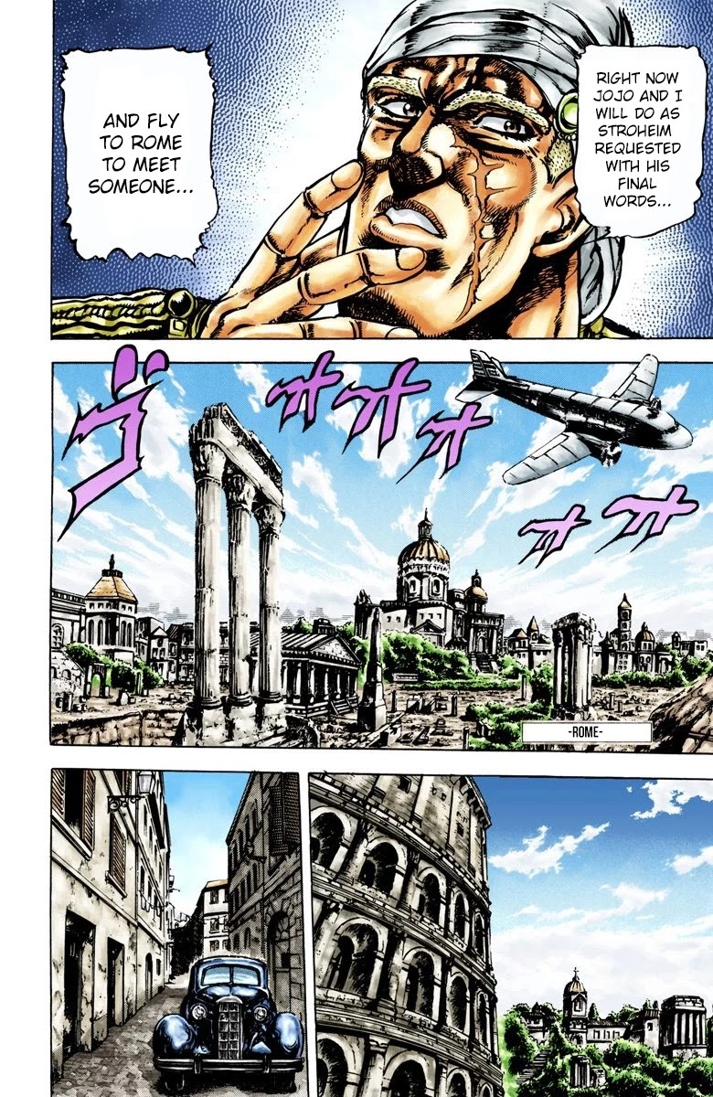 JoJo's Bizarre Adventure Part 2 - Battle Tendency (Official Colored) Chapter 18 page 9 - Chapter 18: The Spaghetti Battle