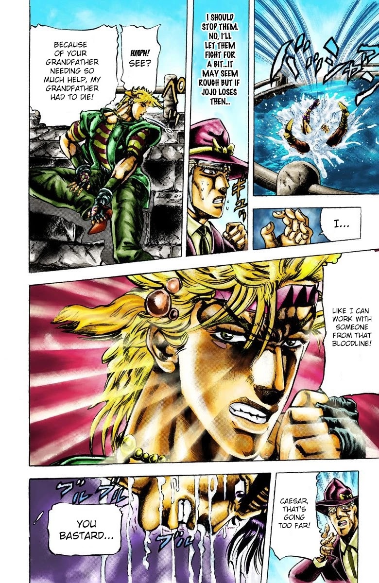 JoJo's Bizarre Adventure Part 2 - Battle Tendency (Official Colored) Chapter 19 page 10 - Chapter 19: The Pigeon and the Girl