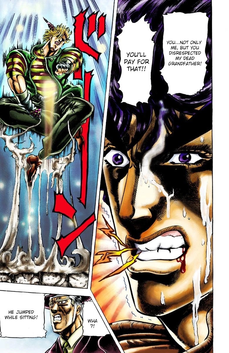 JoJo's Bizarre Adventure Part 2 - Battle Tendency (Official Colored) Chapter 19 page 11 - Chapter 19: The Pigeon and the Girl