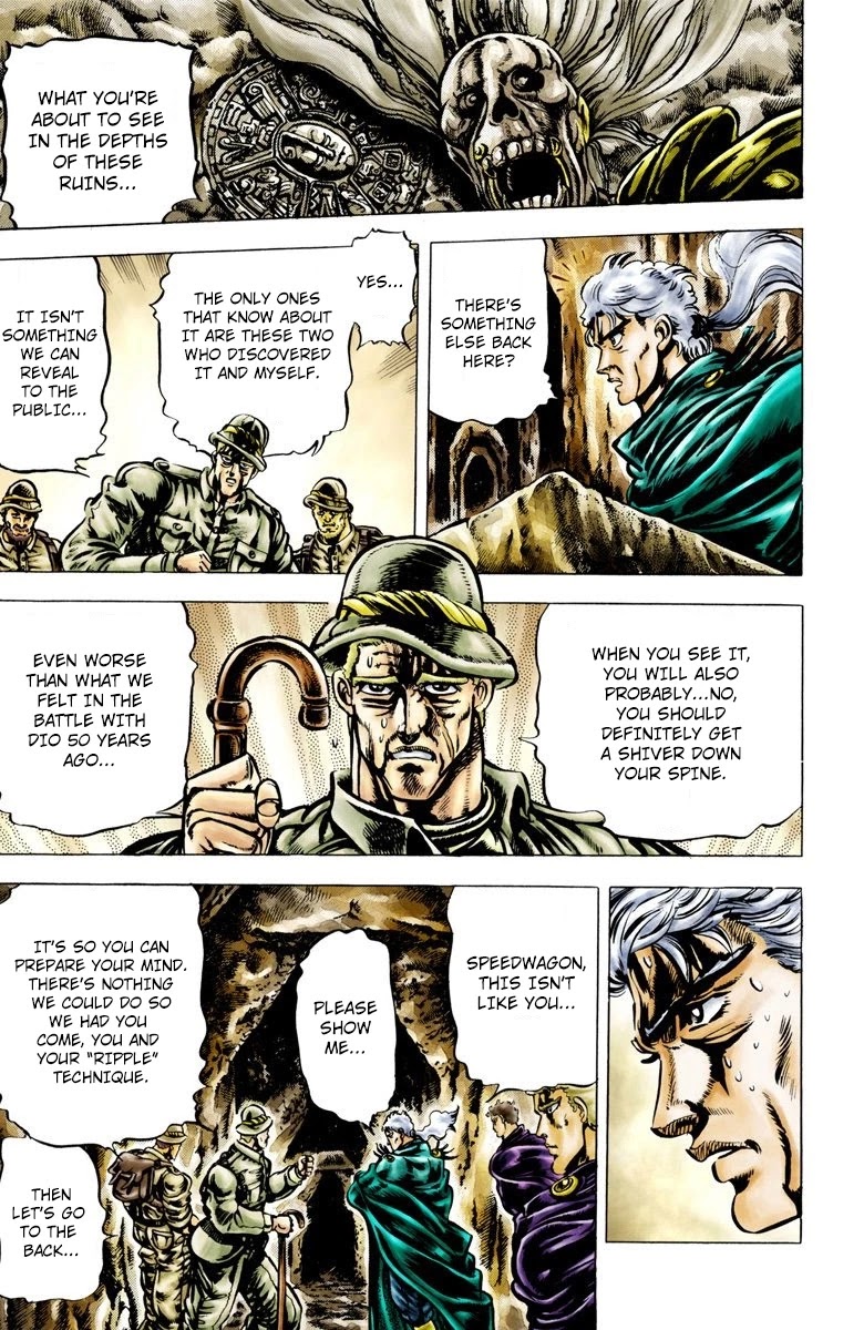 JoJo's Bizarre Adventure Part 2 - Battle Tendency (Official Colored) Chapter 2 page 2 - Chapter 2: The Living Statue