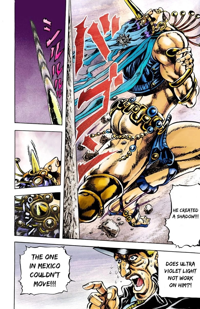 JoJo's Bizarre Adventure Part 2 - Battle Tendency (Official Colored) Chapter 20 page 10 - Chapter 20: The Red Stone of Aja