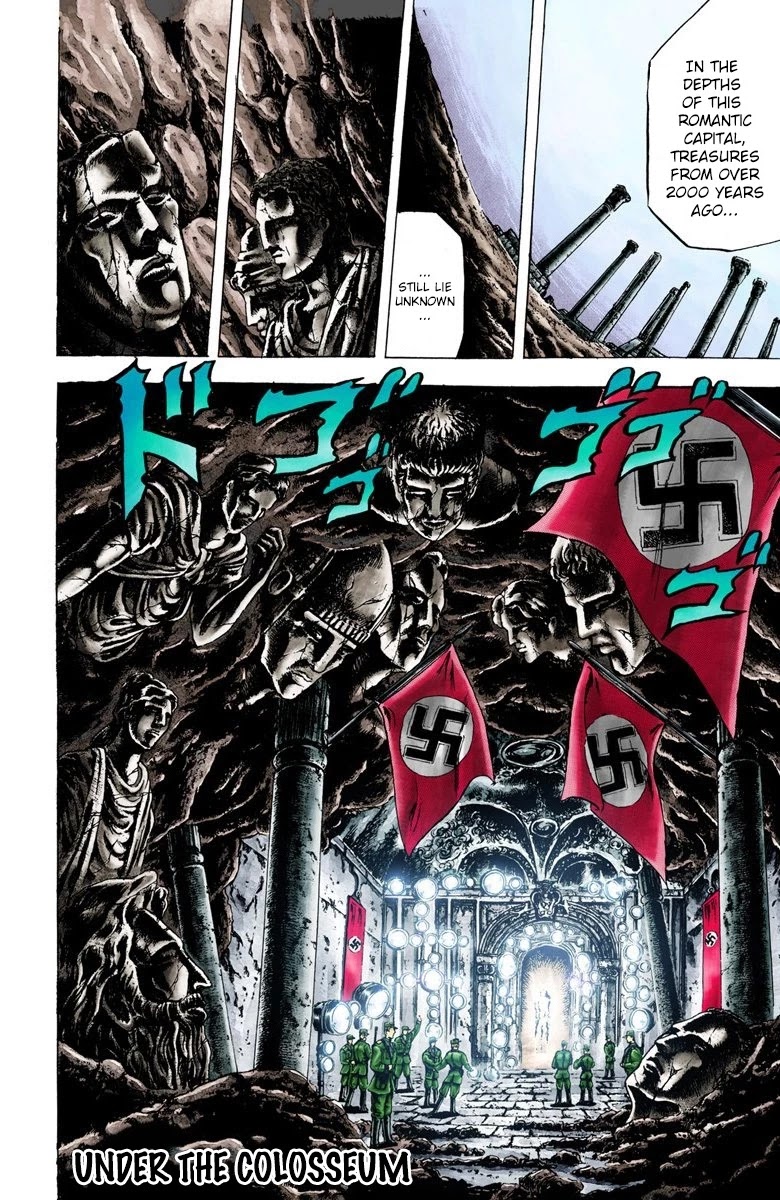 JoJo's Bizarre Adventure Part 2 - Battle Tendency (Official Colored) Chapter 20 page 2 - Chapter 20: The Red Stone of Aja