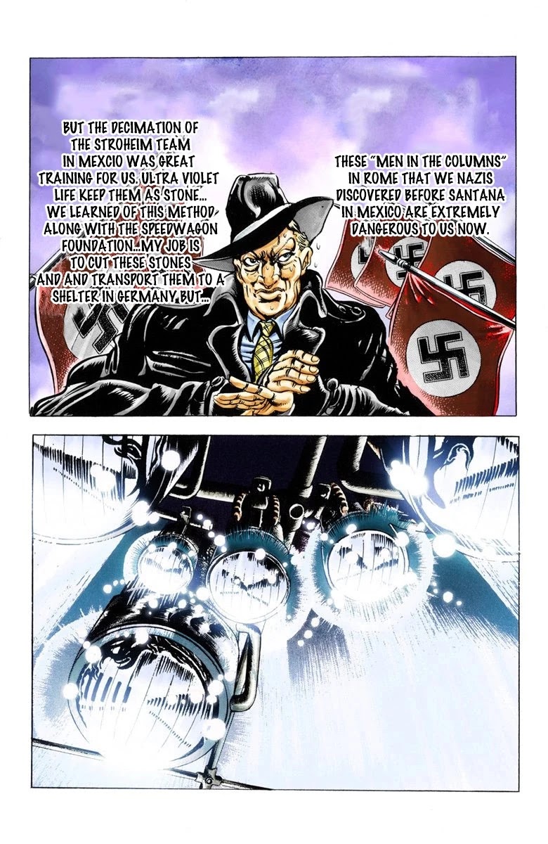 JoJo's Bizarre Adventure Part 2 - Battle Tendency (Official Colored) Chapter 20 page 5 - Chapter 20: The Red Stone of Aja