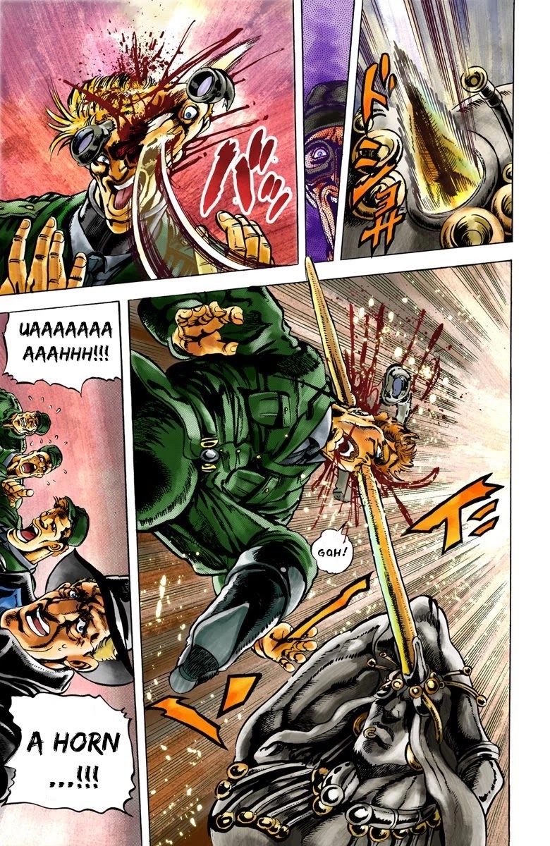 JoJo's Bizarre Adventure Part 2 - Battle Tendency (Official Colored) Chapter 20 page 7 - Chapter 20: The Red Stone of Aja