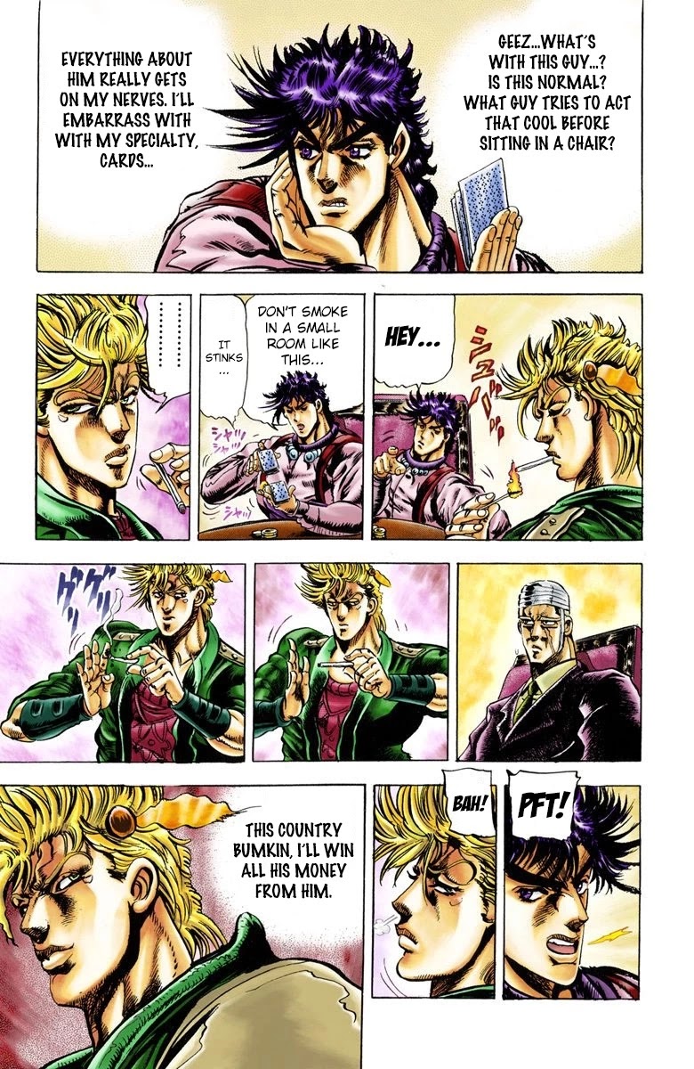 JoJo's Bizarre Adventure Part 2 - Battle Tendency (Official Colored) Chapter 21 page 3 - Chapter 21: The Truth that Hides in the Mouth of Truth