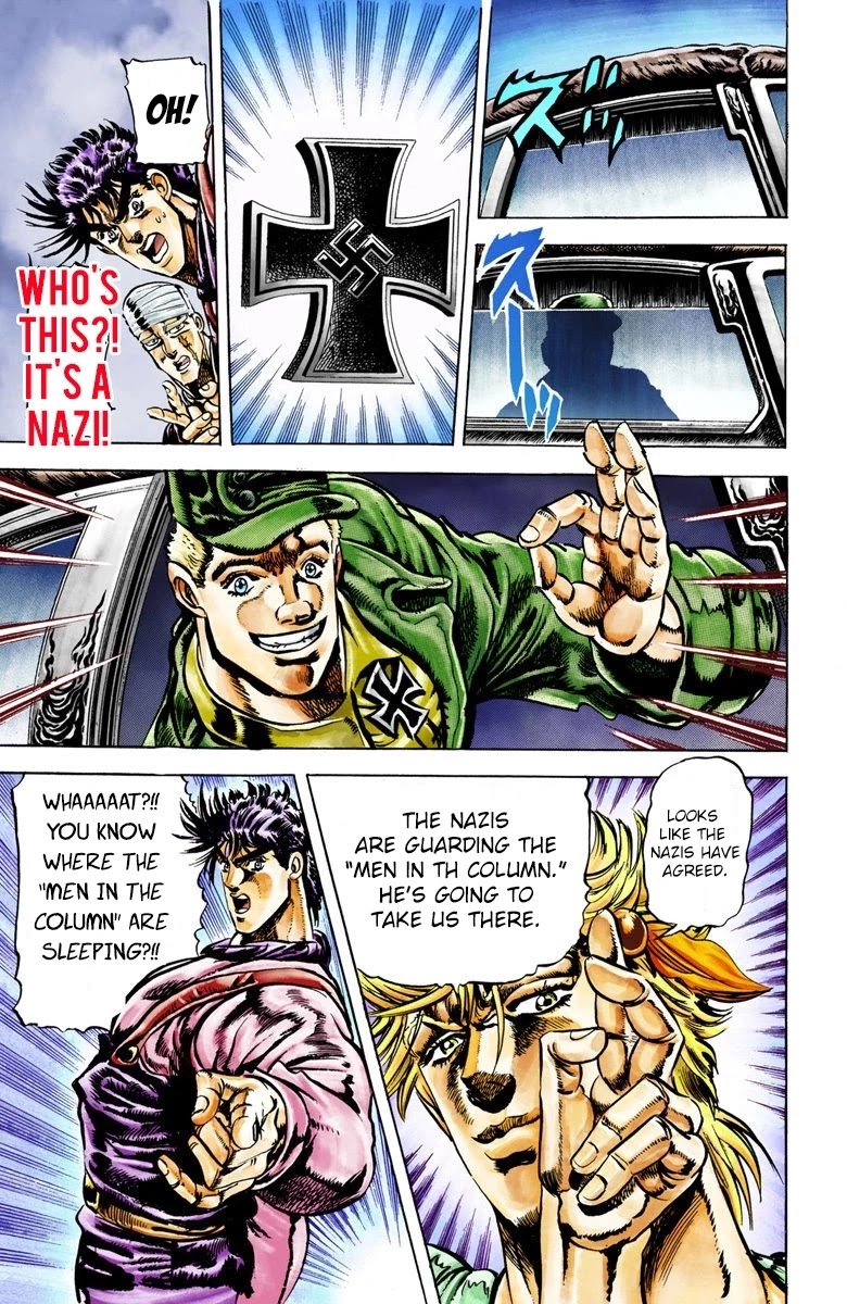 JoJo's Bizarre Adventure Part 2 - Battle Tendency (Official Colored) Chapter 21 page 7 - Chapter 21: The Truth that Hides in the Mouth of Truth
