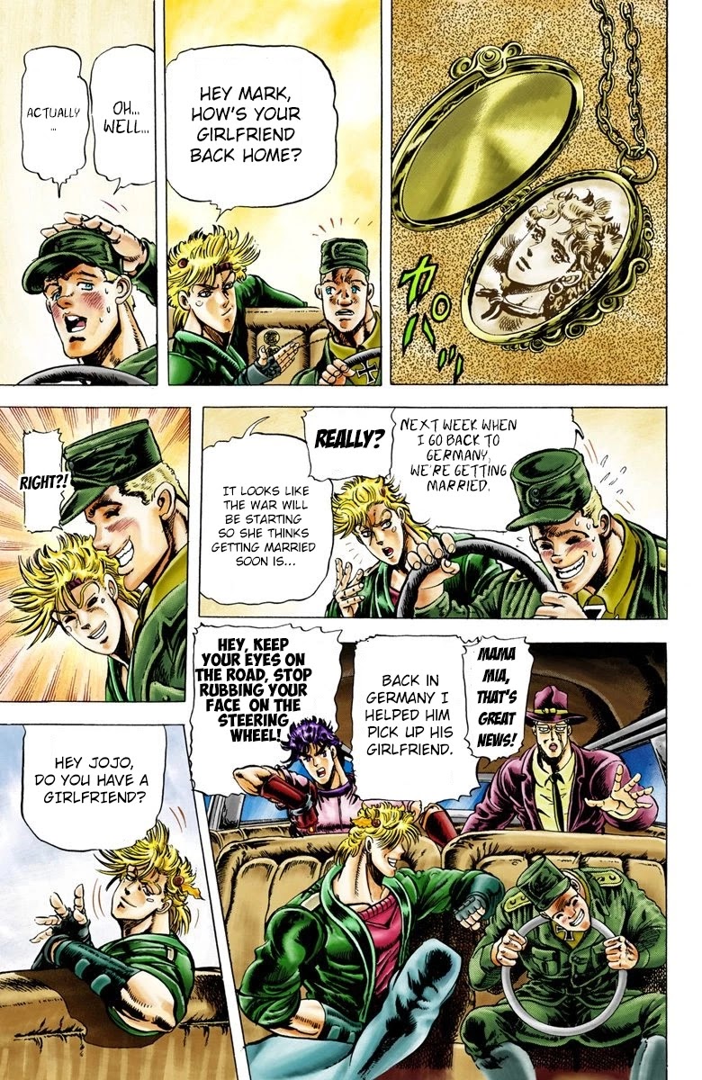 JoJo's Bizarre Adventure Part 2 - Battle Tendency (Official Colored) Chapter 21 page 9 - Chapter 21: The Truth that Hides in the Mouth of Truth
