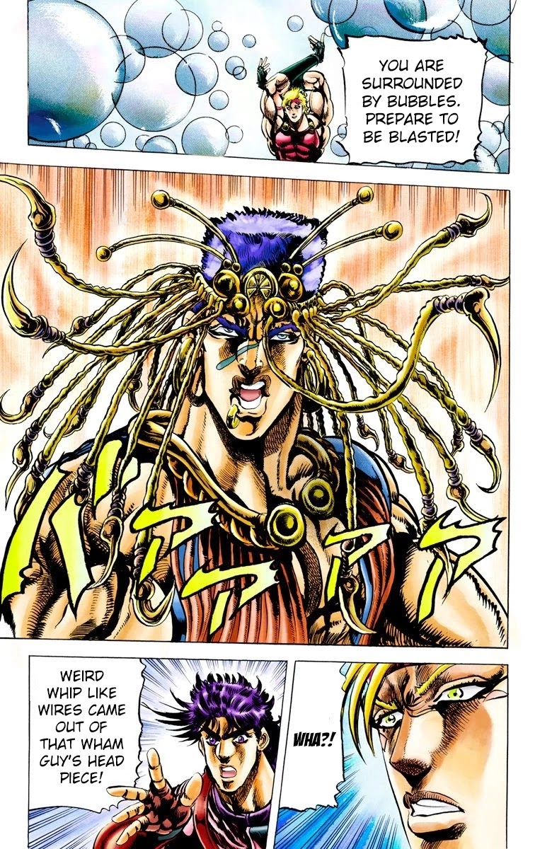 JoJo's Bizarre Adventure Part 2 - Battle Tendency (Official Colored) Chapter 22 page 13 - Chapter 22: Ultimate Warrior Wham