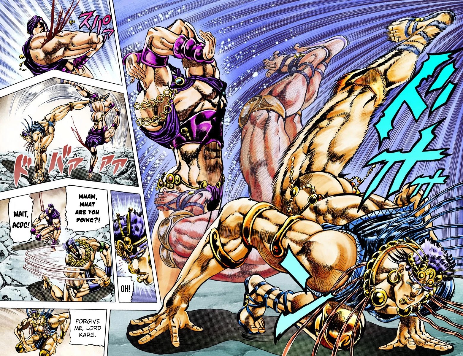 JoJo's Bizarre Adventure Part 2 - Battle Tendency (Official Colored) Chapter 22 page 4 - Chapter 22: Ultimate Warrior Wham