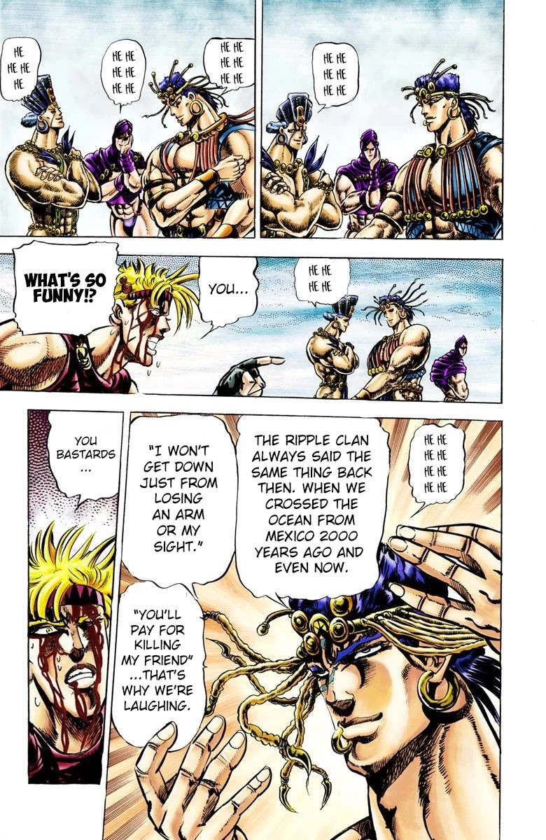JoJo's Bizarre Adventure Part 2 - Battle Tendency (Official Colored) Chapter 23 page 10 - Chapter 23: Special Attack: JoJo Clackers!