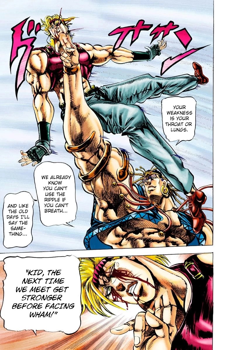 JoJo's Bizarre Adventure Part 2 - Battle Tendency (Official Colored) Chapter 23 page 12 - Chapter 23: Special Attack: JoJo Clackers!