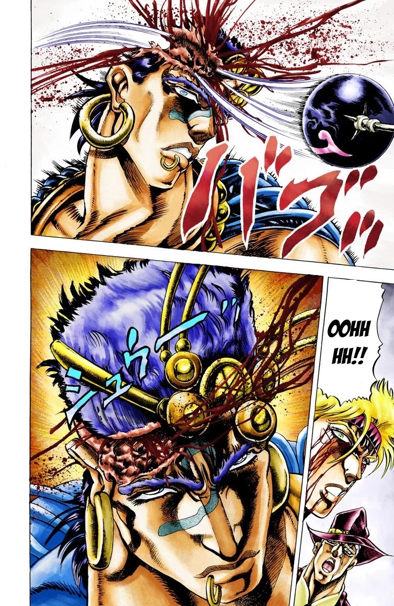 JoJo's Bizarre Adventure Part 2 - Battle Tendency (Official Colored) Chapter 24 page 16 - Chapter 24: The "Blood Clock" Battle