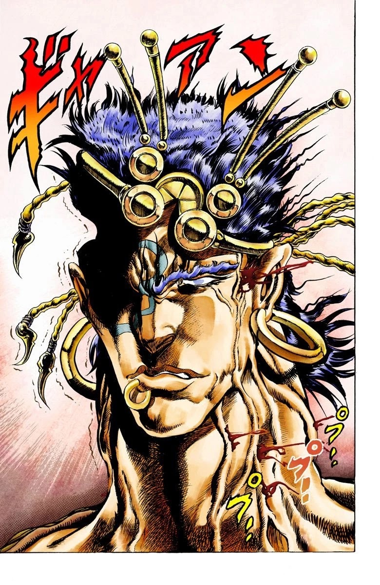 JoJo's Bizarre Adventure Part 2 - Battle Tendency (Official Colored) Chapter 24 page 19 - Chapter 24: The "Blood Clock" Battle