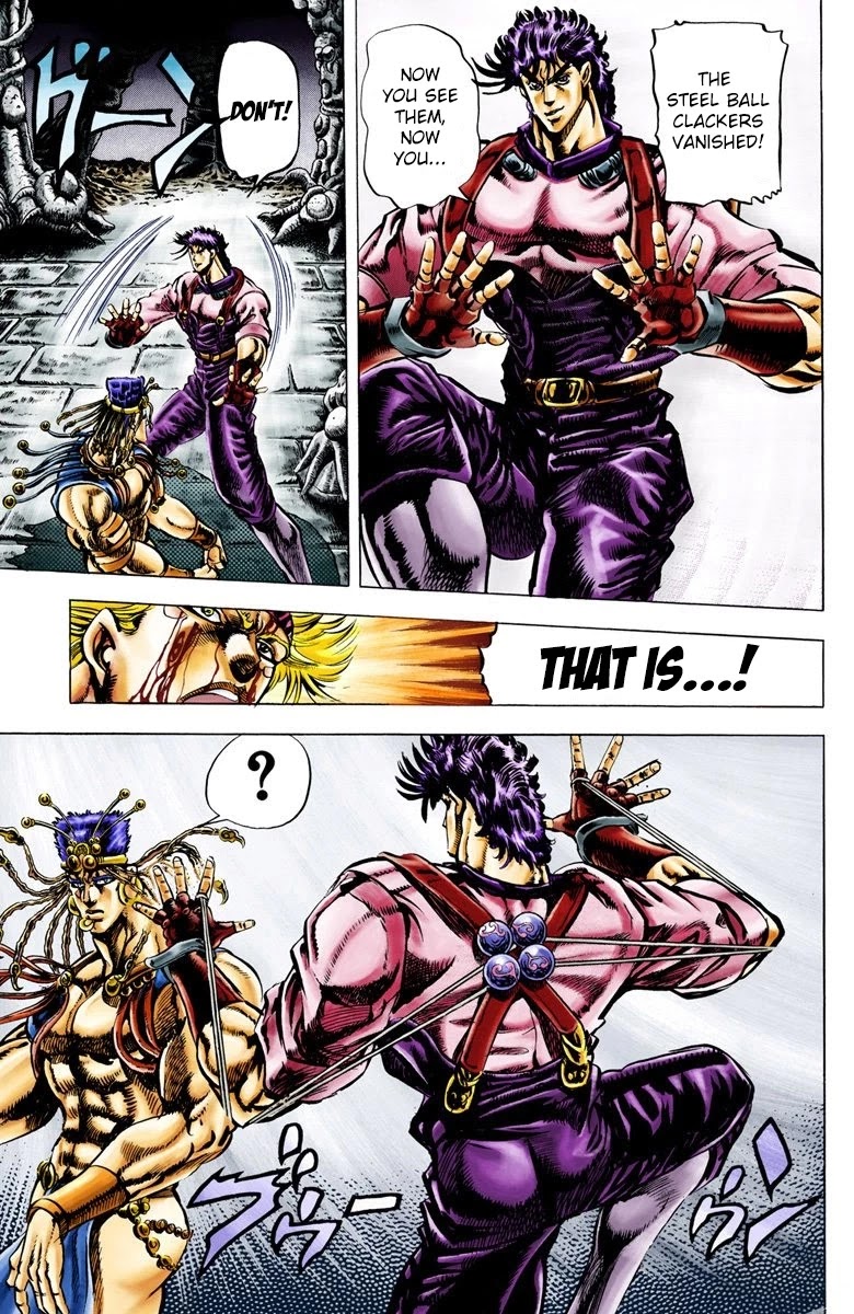 JoJo's Bizarre Adventure Part 2 - Battle Tendency (Official Colored) Chapter 24 page 7 - Chapter 24: The "Blood Clock" Battle