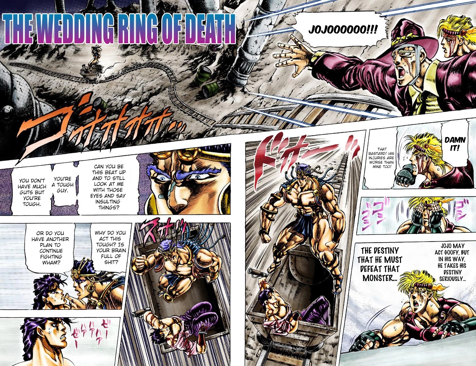 JoJo's Bizarre Adventure Part 2 - Battle Tendency (Official Colored) Chapter 26 page 1 - Chapter 26: The Wedding Ring of Death