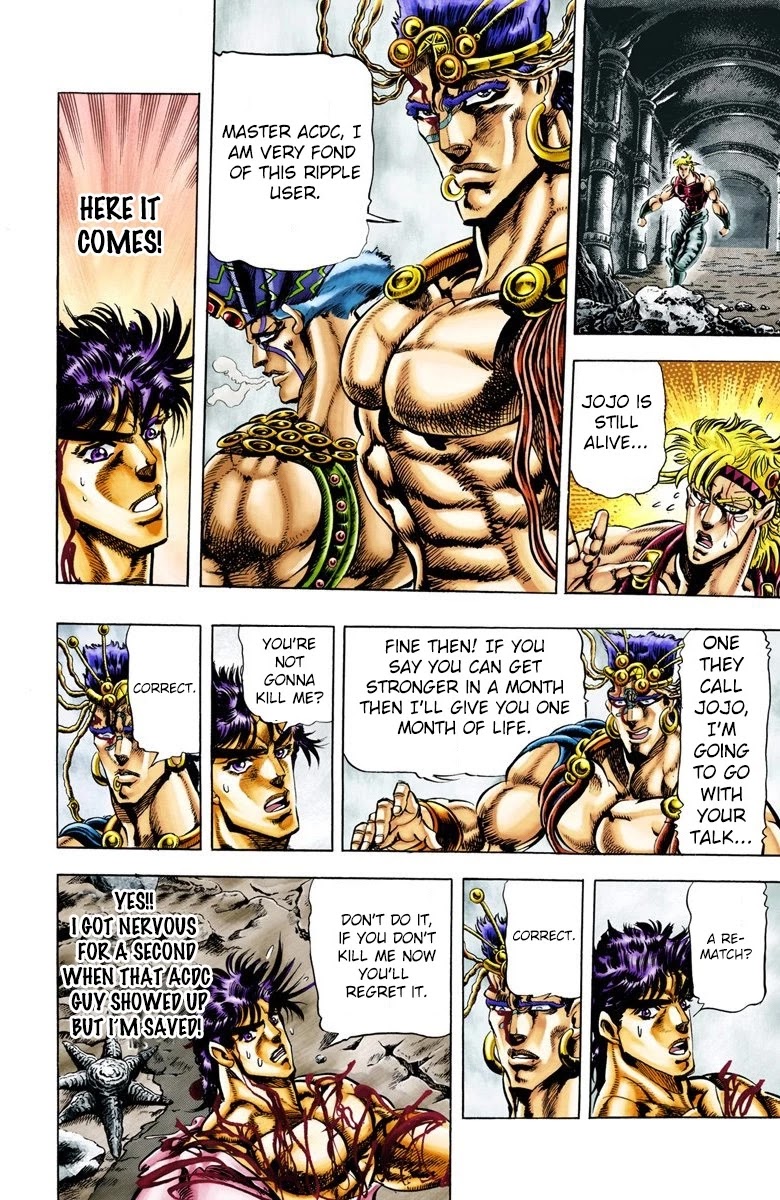 JoJo's Bizarre Adventure Part 2 - Battle Tendency (Official Colored) Chapter 26 page 10 - Chapter 26: The Wedding Ring of Death