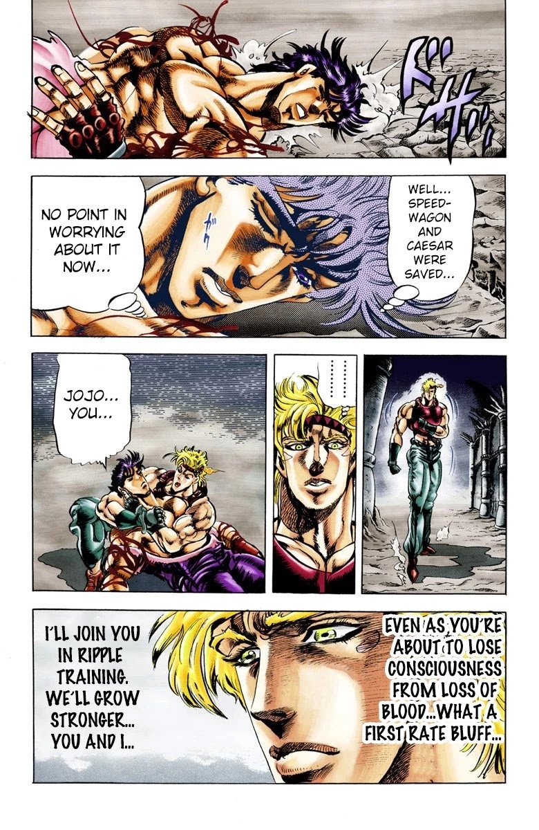 JoJo's Bizarre Adventure Part 2 - Battle Tendency (Official Colored) Chapter 26 page 16 - Chapter 26: The Wedding Ring of Death