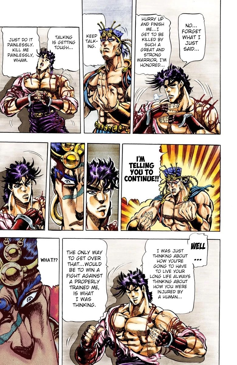 JoJo's Bizarre Adventure Part 2 - Battle Tendency (Official Colored) Chapter 26 page 7 - Chapter 26: The Wedding Ring of Death