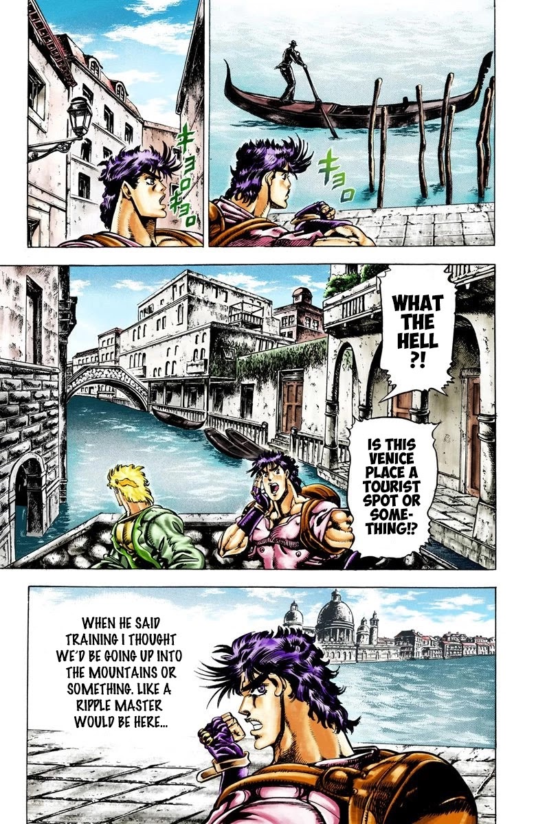 JoJo's Bizarre Adventure Part 2 - Battle Tendency (Official Colored) Chapter 27 page 12 - Chapter 27: The Master of Venice