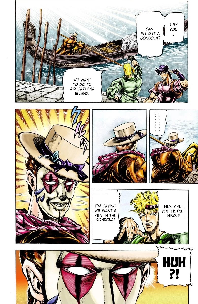 JoJo's Bizarre Adventure Part 2 - Battle Tendency (Official Colored) Chapter 27 page 13 - Chapter 27: The Master of Venice