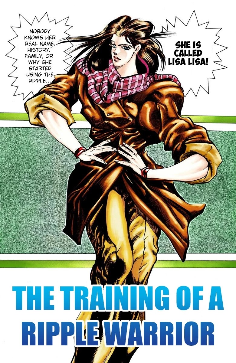 JoJo's Bizarre Adventure Part 2 - Battle Tendency (Official Colored) Chapter 28 page 2 - Chapter 28: The Training of a Ripple Warrior